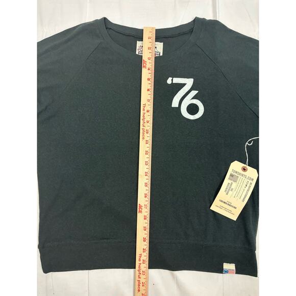 The Underground Movement Women's M Charcoal Gray LS Raglan Sweatshirt NWT - Picture 7 of 9